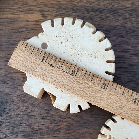 RARE 70s Fratelli Mannelli Hedgehog In Cream Travertine MCM Italy Set 3 Sm Md Lg - Picture 14 of 15